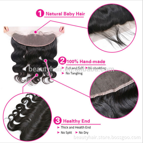 Cheap Virgin Hair Bundles With Lace Frontal Closure